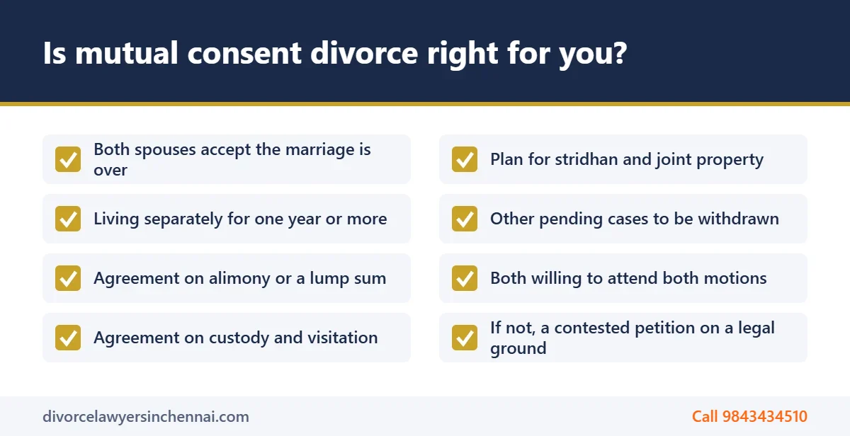 Is mutual consent divorce right for you? Checklist to decide between mutual vs contested divorce