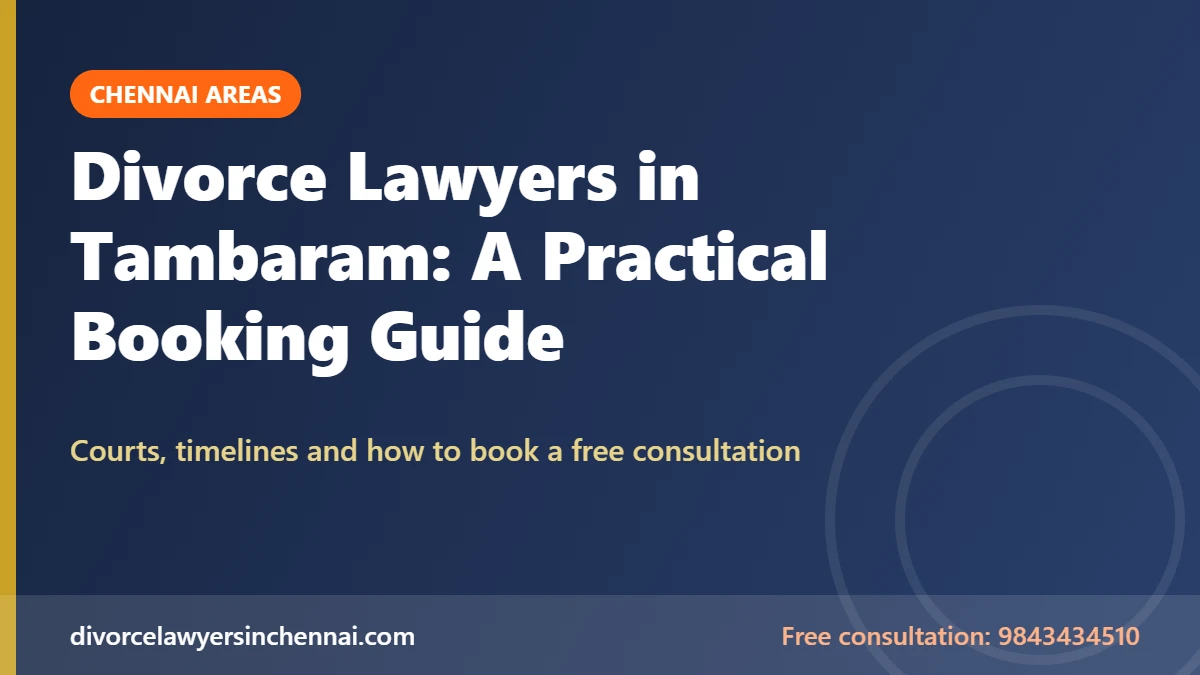 7 Best Divorce Lawyers in Chennai Tambaram to Consult Now